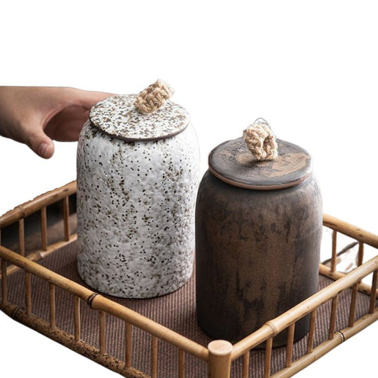 Ceramic coffee canister acacuss