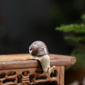 Ceramic small ornaments bonsai micro landscape creative snail gardening succulent potted plant landscaping decorative crafts acacuss