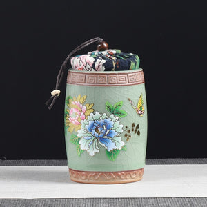 Ceramics Sealed Jar Tea Caddy Tea Box Storage Tank Tea Organizer Candy Jar Food Container Storage Box Tea Can Decorative Jars acacuss
