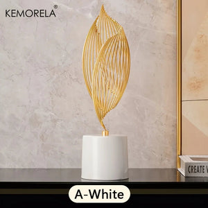 Ceramics Statue Exquisite Home Decor Modern Abstract Art Statue Ornaments Sculpture Decoration for Living Room Table Centerpiece acacuss