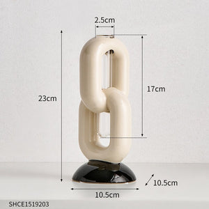 Chain-shaped Vase Luxury Home Decor Nordic Bedroom Ornaments Modern Art Design Ceramic Vases Table Decorations Decorative Crafts acacuss