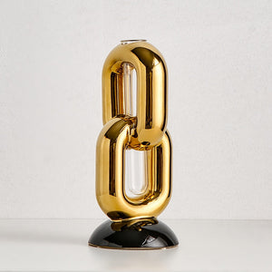Chain-shaped Vase Luxury Home Decor Nordic Bedroom Ornaments Modern Art Design Ceramic Vases Table Decorations Decorative Crafts acacuss