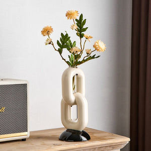 Chain-shaped Vase Luxury Home Decor Nordic Bedroom Ornaments Modern Art Design Ceramic Vases Table Decorations Decorative Crafts acacuss