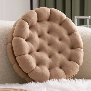 Chair Seat Office Nap Pillow for All Season Home Decor Creative and Cute Cookie Shaped Pillow for Dormitory Sofa acacuss
