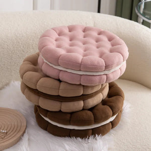 Chair Seat Office Nap Pillow for All Season Home Decor Creative and Cute Cookie Shaped Pillow for Dormitory Sofa acacuss