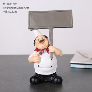 Chef Resin Statue Nordic Abstract Ornaments For Figurines Interior Sculpture Room Home Decor acacuss