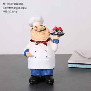 Chef Resin Statue Nordic Abstract Ornaments For Figurines Interior Sculpture Room Home Decor acacuss