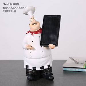 Chef Resin Statue Nordic Abstract Ornaments For Figurines Interior Sculpture Room Home Decor acacuss