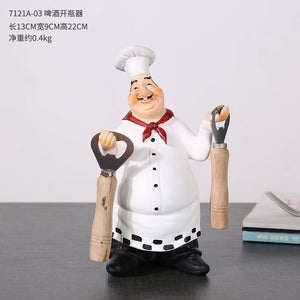 Chef Resin Statue Nordic Abstract Ornaments For Figurines Interior Sculpture Room Home Decor acacuss