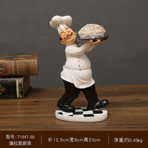 Chef Resin Statue Nordic Abstract Ornaments For Figurines Interior Sculpture Room Home Decor acacuss