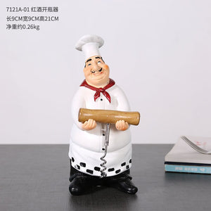 Chef Resin Statue Nordic Abstract Ornaments For Figurines Interior Sculpture Room Home Decor acacuss