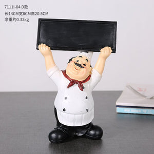 Chef Resin Statue Nordic Abstract Ornaments For Figurines Interior Sculpture Room Home Decor acacuss