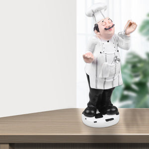 Chef Statue Kitchen Figurine Ornament Italian Resin Figurines Cook Sculpture Fat French Figure Decor Decoration Model Table acacuss