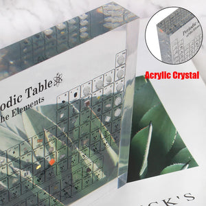 Chemical Element Display Acrylic Periodic Table Kids Teaching School Display With Real Elements Samples Letter Decoration acacuss