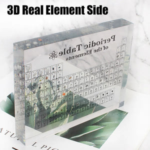 Chemical Element Display Acrylic Periodic Table Kids Teaching School Display With Real Elements Samples Letter Decoration acacuss