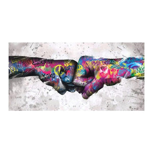 Child Graffiti Abstract Fist Mobile Shackle Wall Art Picture Canvas Decorative Painting Poster Prints for Living Room Home Decor acacuss