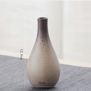China pottery small vase retro flower floral ceramic decorative container vase modern home decoration acacuss