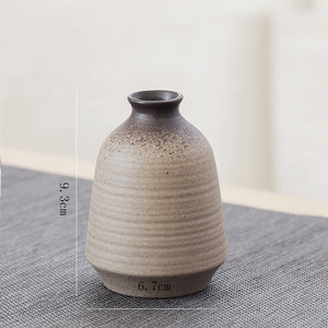 China pottery small vase retro flower floral ceramic decorative container vase modern home decoration acacuss