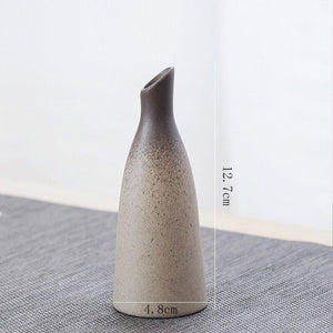 China pottery small vase retro flower floral ceramic decorative container vase modern home decoration acacuss