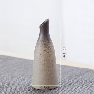 China pottery small vase retro flower floral ceramic decorative container vase modern home decoration acacuss
