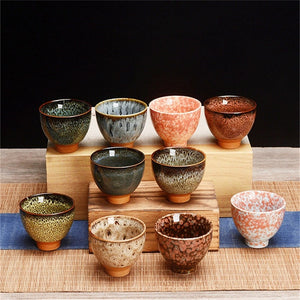 Chinese 6 pcs/set Ceramic Tea Cup Ice Cracked Glaze Cup Kung Fu tea set Small Porcelain Tea Bowl Teacup Tea Accessories Drinkware acacuss