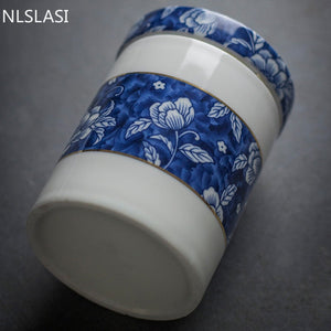 Chinese Blue and White Porcelain Sealed Tea Caddy Household Ceramics Storage Tank Travel Tea Bag Kitchen Spice Organizer acacuss