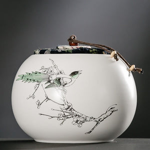 Chinese Ceramic Tea Caddy Large Capacity sealed Storage tank travel Portable Tea Boxes tea containers coffee canister Candy jar acacuss