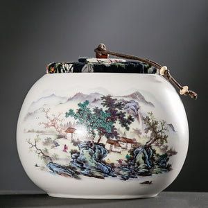 Chinese Ceramic Tea Caddy Large Capacity sealed Storage tank travel Portable Tea Boxes tea containers coffee canister Candy jar acacuss