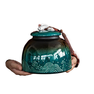 Chinese Ceramic Tea Cans Large Airtight Jar Tea Box Storage Jar Tea Caddy Tea Container Food Organizer Candy Jars Storage Bottle acacuss