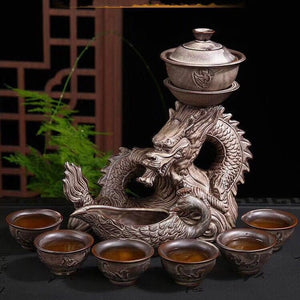 Chinese Dragon TeaPot | Vintage Tea Set | Kung fu Tea Set acacuss