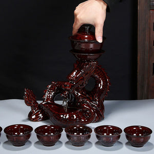Chinese Dragon TeaPot | Vintage Tea Set | Kung fu Tea Set acacuss