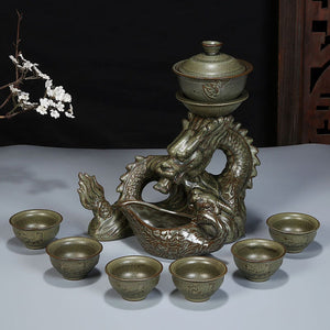 Chinese Dragon TeaPot | Vintage Tea Set | Kung fu Tea Set acacuss
