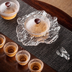 Chinese GlassTea Set Kung Fu Porcelain Tea Cup Pot Set Tortoise Teapot Kungfu Teaset Puer Oolong Tea Ceremony Teaware Gift Box acacuss