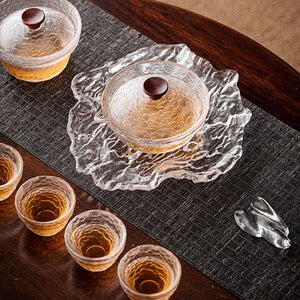 Chinese GlassTea Set Kung Fu Porcelain Tea Cup Pot Set Tortoise Teapot Kungfu Teaset Puer Oolong Tea Ceremony Teaware Gift Box acacuss