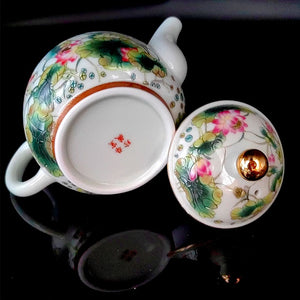 Chinese Jingdezhen Vintage Porcelain Accessories Infuser Teapot Samovar With Strainer Ceremony For Te Guan Yin Oolong Green Tea acacuss
