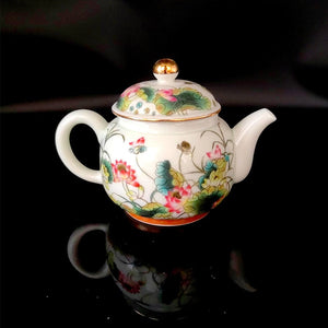 Chinese Jingdezhen Vintage Porcelain Accessories Infuser Teapot Samovar With Strainer Ceremony For Te Guan Yin Oolong Green Tea acacuss