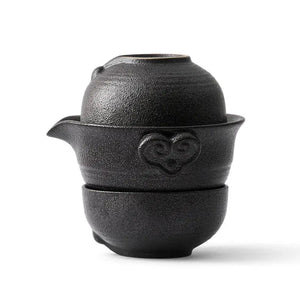 Chinese Kung Fu Tea Set 1teapot 2teacups Travel Ceramic Pottery Tea Cups For Teaware Outdoor Tea Cups Of Tea Ceremony acacuss