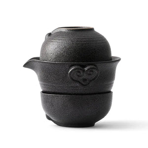 Chinese Kung Fu Tea Set 1teapot 2teacups Travel Ceramic Pottery Tea Cups For Teaware Outdoor Tea Cups Of Tea Ceremony acacuss