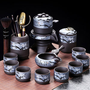 Chinese Kung Fu Tea Set Teapot Gaiwan Complete Yixing Traditional Puer Tea Cup Set Gift Ceremony Taza De Te Kitchen Drinkware acacuss