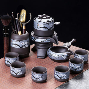 Chinese Kung Fu Tea Set Teapot Gaiwan Complete Yixing Traditional Puer Tea Cup Set Gift Ceremony Taza De Te Kitchen Drinkware acacuss