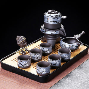 Chinese Kung Fu Tea Set Teapot Gaiwan Complete Yixing Traditional Puer Tea Cup Set Gift Ceremony Taza De Te Kitchen Drinkware acacuss