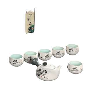Chinese Kung Fu Tea Set White Ceramic Portable Teapot Porcelain Teaset Gaiwan Tea Cups Of Tea Ceremony Tea Pot acacuss