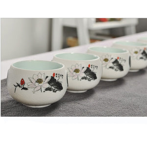 Chinese Kung Fu Tea Set White Ceramic Portable Teapot Porcelain Teaset Gaiwan Tea Cups Of Tea Ceremony Tea Pot acacuss