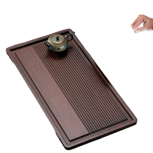 Chinese Natural Bamboo tea tray Drainage water storage Dual-use Living room Tea table Accessories Household Tea Board Chahai acacuss