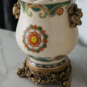 Chinese Style Blue & White Cracked Ice Pattern Ceramic Vase Creative Home Decoration European Style Vase acacuss