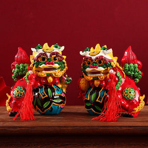 Chinese Style Characteristics Forbidden City Cultural and Creative Dragon Lion Souvenir Ornament Creative Jewelry Gift acacuss