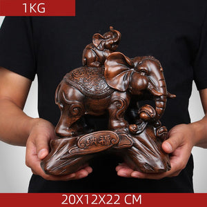 Chinese Style Elephant Animal Wine Cabinet Statue Ornaments Resin Sculpture Crafts Home Decoration Accessories Wedding Gifts acacuss