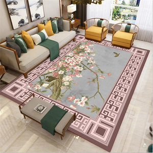 Chinese Style Living Room Carpet Coffee Table Floor Mat Chinese Style Study Bedroom Bedside Home Decoration Non-slip Floor Mat acacuss