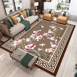 Chinese Style Living Room Carpet Coffee Table Floor Mat Chinese Style Study Bedroom Bedside Home Decoration Non-slip Floor Mat acacuss