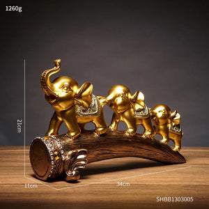 Chinese Style Ornaments Extravagance Elephant Statue Sculpture Home Room Decor Desk Decoration Office Accessories Fengshui Decor acacuss